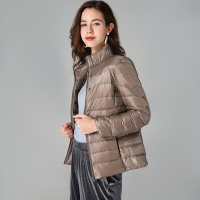 Geaca casual dama cu fermoar si guler inalt