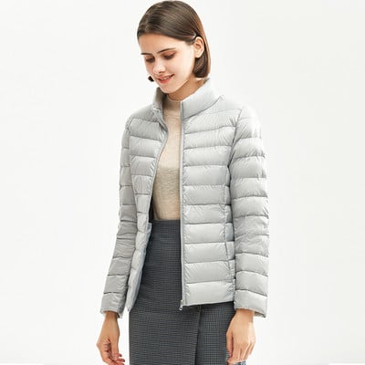 Geaca casual dama cu fermoar si guler inalt