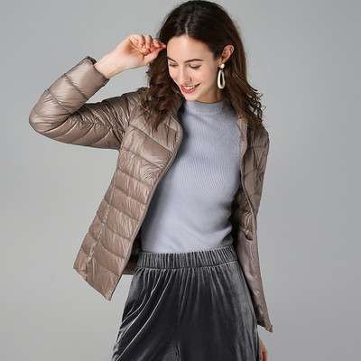 Geaca casual dama cu fermoar si guler inalt