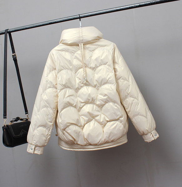 Sjajna ženska jakna za zimu i jesen, široki model bez kapuljače