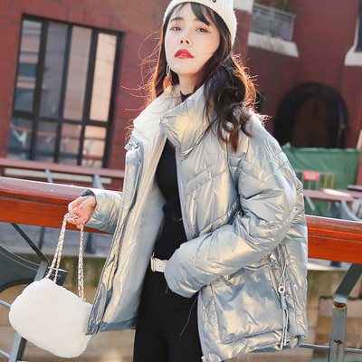 Γυναικείο χειμερινό μπουφάν με ψηλό γιακά και τσέπες