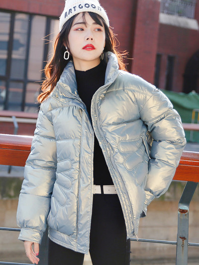 Γυναικείο casual μπουφάν με ψηλό γιακά και κουμπιά