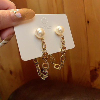 Γυναικεία μακριά σκουλαρίκια με πέτρα