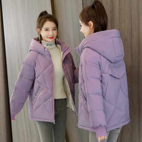 Γυναικείο χειμερινό μπουφάν με απομίμηση πίσω τσέπη