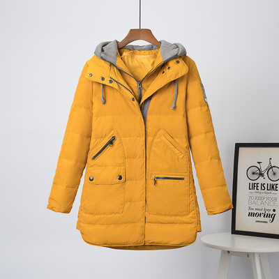 Γυναικείο casual μπουφάν με φερμουάρ και κουκούλα