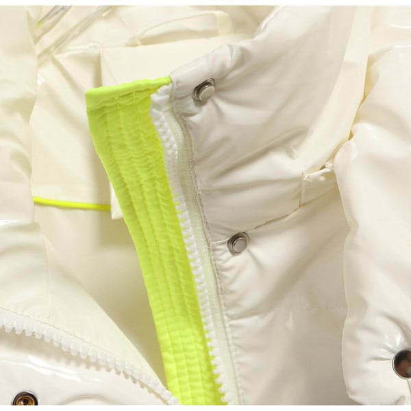 Geaca de iarna dama cu inscriptionare gluga si inchidere cu fermoar