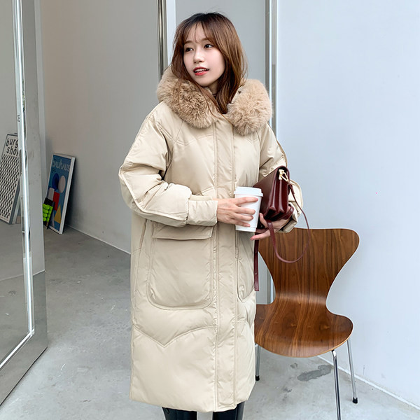 Geaca casual dama cu puf si gluga model lat