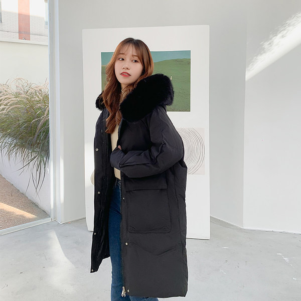 Geaca casual dama cu puf si gluga model lat