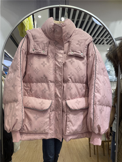 Κομψό γυναικείο χειμερινό μπουφάν με κουκούλα και τσέπες