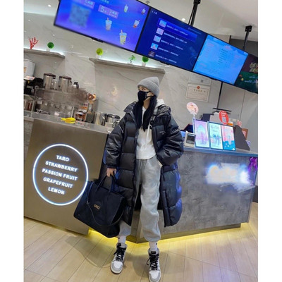 Γυναικείο μακρύ χειμωνιάτικο μπουφάν με κουκούλα σε τέσσερα χρώματα