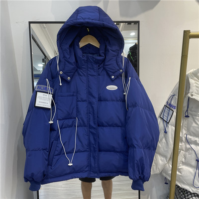 Ženska zimska jakna sa amblemom kapuljača i vezicama