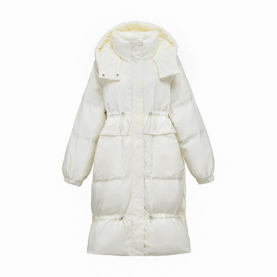 Νέο μοντέλο γυναικείο χειμερινό μπουφάν με κορδόνια μέσης και κουκούλα