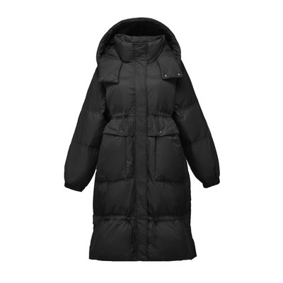 Νέο μοντέλο γυναικείο χειμερινό μπουφάν με κορδόνια μέσης και κουκούλα