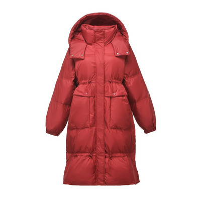 Νέο μοντέλο γυναικείο χειμερινό μπουφάν με κορδόνια μέσης και κουκούλα