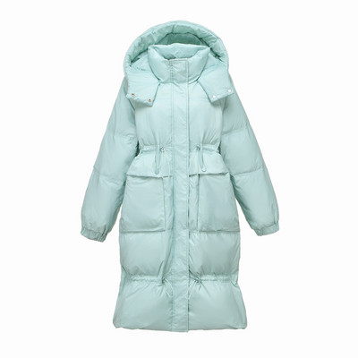Νέο μοντέλο γυναικείο χειμερινό μπουφάν με κορδόνια μέσης και κουκούλα