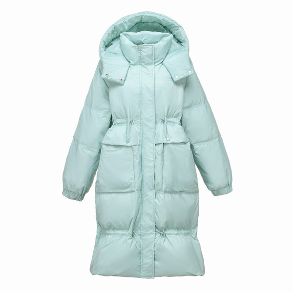 Νέο μοντέλο γυναικείο χειμερινό μπουφάν με κορδόνια μέσης και κουκούλα