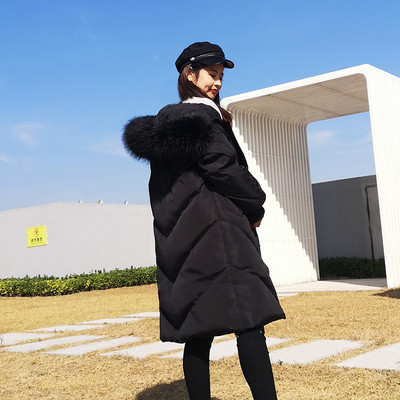 Μακρύ γυναικείο χειμωνιάτικο μπουφάν με κουκούλα