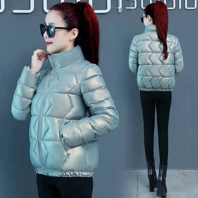 Νέο γυναικείο μπουφάν για το φθινόπωρο και το χειμώνα, κοντό μοντέλο, χωρίς κουκούλα