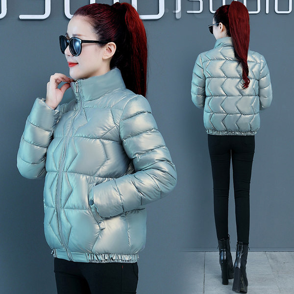 Νέο γυναικείο μπουφάν για το φθινόπωρο και το χειμώνα, κοντό μοντέλο, χωρίς κουκούλα