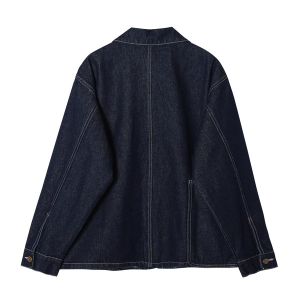 Γυναικείο τζιν μπουφάν με τσέπες και γιακά