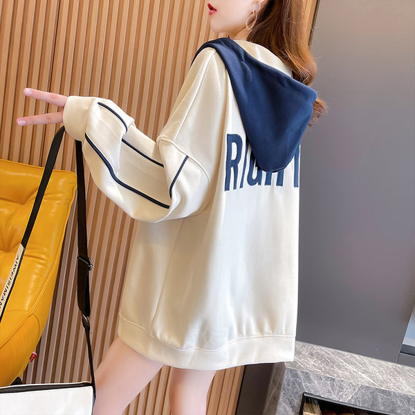 Hanorac casual dama cu fermoar si gluga in trei culori