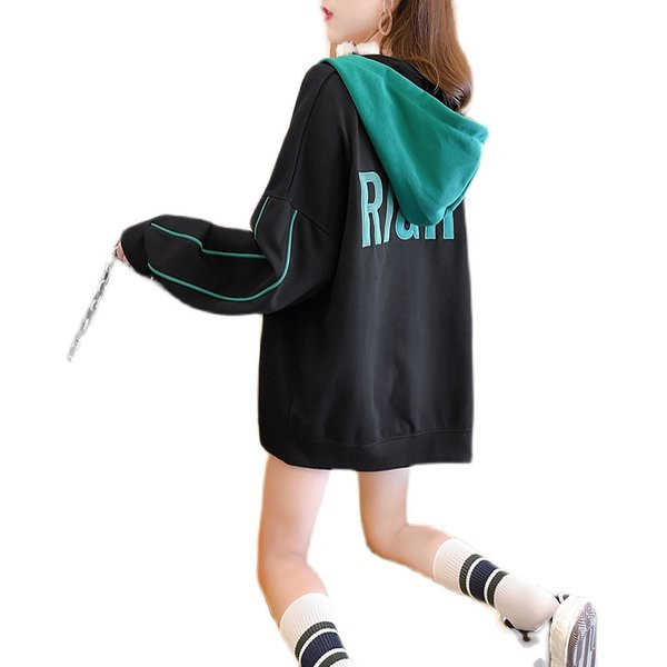 Hanorac casual dama cu fermoar si gluga in trei culori