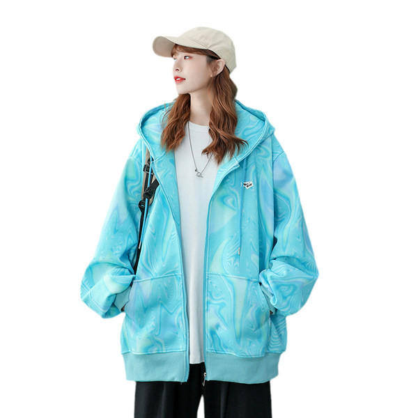 Široka ženska majica s patentnim zatvaračem