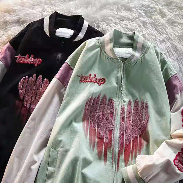 Γυναικείο φούτερ με κέντημα και φερμουάρ