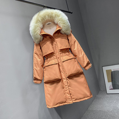 Γυναικείο μακρύ μπουφάν νέου μοντέλου με τσέπες