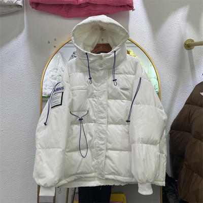 Γυναικείο casual μπουφάν με ψηλό γιακά και κορδόνια