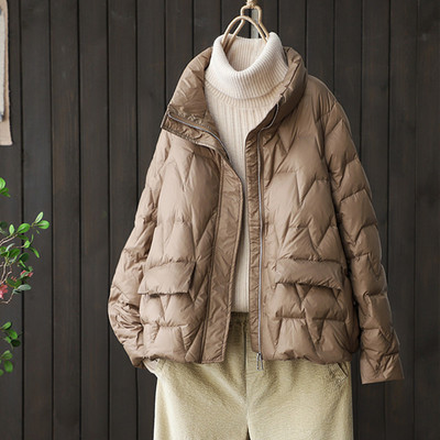 Γυναικείο casual χειμερινό μπουφάν με ψηλό γιακά σε τέσσερα χρώματα