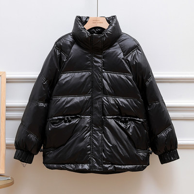 Γυναικείο μπουφάν για το  φθινόπωρο και το  χειμώνα φαρδύ μοντέλο χωρίς κουκούλα