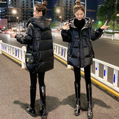 Moderna ženska zimska jakna u crnoj i bež boji