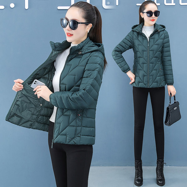 Ženska ležerna jakna s kapuljačom i patentnim zatvaračem