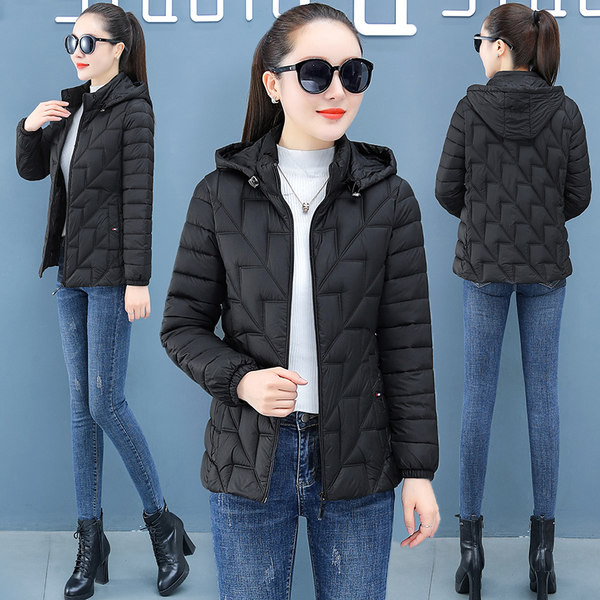 Ženska ležerna jakna s kapuljačom i patentnim zatvaračem