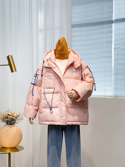 Χοντρό χειμωνιάτικο μπουφάν με φερμουάρ και κουκούλα για γυναίκες