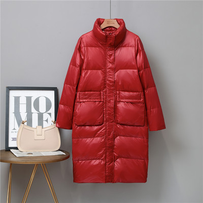 Γυναικείο χειμερινό μπουφάν με ψηλό γιακά και τσέπες