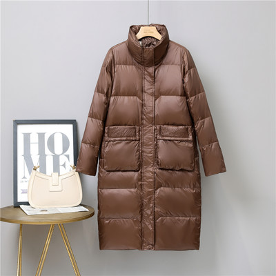 Γυναικείο χειμερινό μπουφάν με ψηλό γιακά και τσέπες