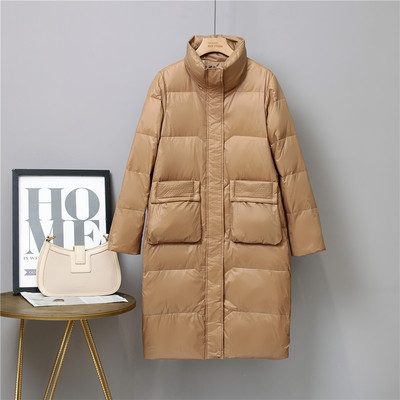 Γυναικείο χειμερινό μπουφάν με ψηλό γιακά και τσέπες