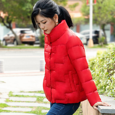 Geaca de iarna dama cu guler inalt si nasturi