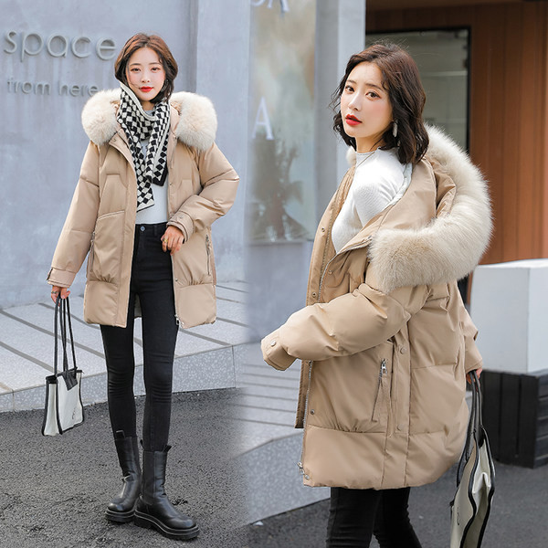 Γυναικείο χειμερινό μπουφάν μεσαίου μήκους 
