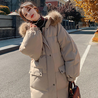 Νέο μοντέλο χειμερινό μπουφάν μέχρι το γόνατο με κουκούλα και κάτω