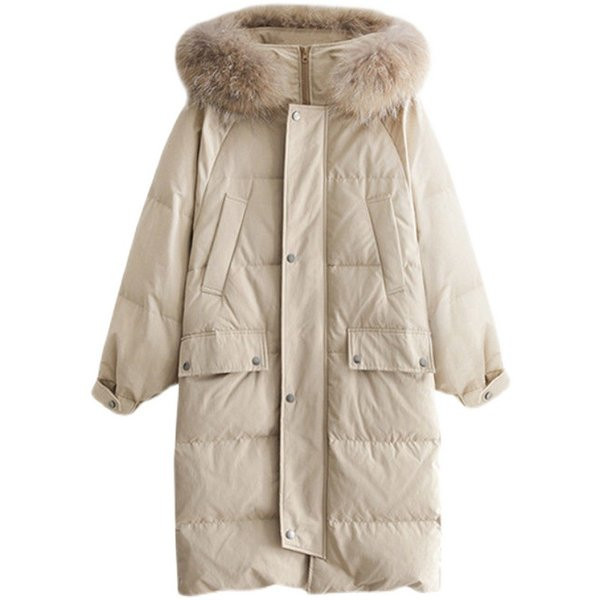 Νέο μοντέλο χειμερινό μπουφάν μέχρι το γόνατο με κουκούλα και κάτω