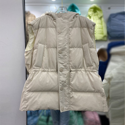 Γυναικείο γιλέκο με κουκούλα και γραβάτες για ρύθμιση της μέσης