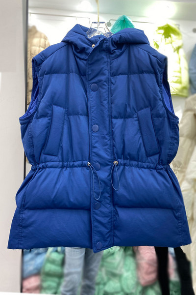 Γυναικείο γιλέκο με κουκούλα και γραβάτες για ρύθμιση της μέσης