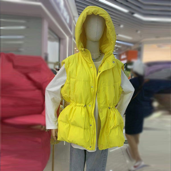 Γυναικείο γιλέκο με κουκούλα και γραβάτες για ρύθμιση της μέσης