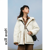 Κομψό γυναικείο μπουφάν για το χειμώνα με μεγάλες τσέπες