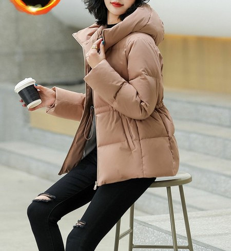 Γυναικείο μπουφάν  χειμερινό και φθινοπωρινό μοντέλο με κορδόνια για ρύθμιση της μέσης