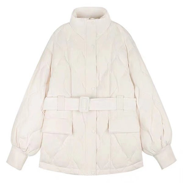 Geaca eleganta de dama cu vesta si guler inalt