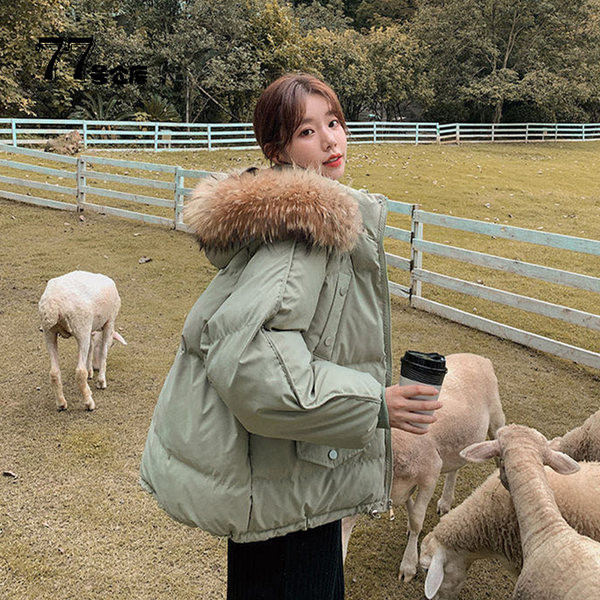 Ženska zimska jakna s perom i džepovima